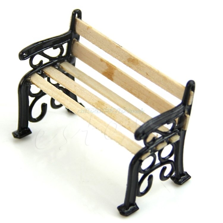 3 PCS Doll House Miniature Garden Furniture Wooden Bench Child Role Playing Toy 3 PCS Doll House Miniature Garden Furniture Wooden Bench Child Role Playing Toy