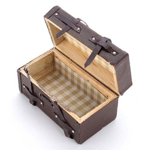 1/12 Miniature Dollhouse Carrying Vintage Suitcase Luggage Pretend Play Toys Accessory 1/12 Miniature Dollhouse Carrying Vintage Suitcase Luggage Pretend Play Toys Accessory