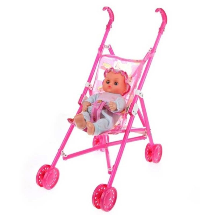 Mini Doll House Plastic Baby Stroller Set Children Educational Toys, Random Color Delivery Mini Doll House Plastic Baby Stroller Set Children Educational Toys, Random Color Delivery