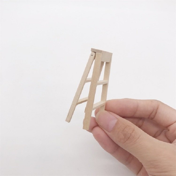 3 PCS 1:12 Toy House Miniature Furniture Wooden Ladder 3 PCS 1:12 Toy House Miniature Furniture Wooden Ladder