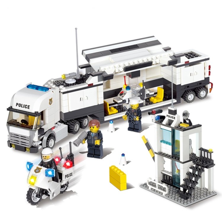 6727 511 PCS Brick Blocks City Police Station Command Vehicle Building Bricks Plastic Blocks Toys, Age Range: 6 Years Old Above 6727 511 PCS Brick Blocks City Police Station Command Vehicle Building Bricks Plastic Blocks Toys, Age Range: 6 Years Old Above