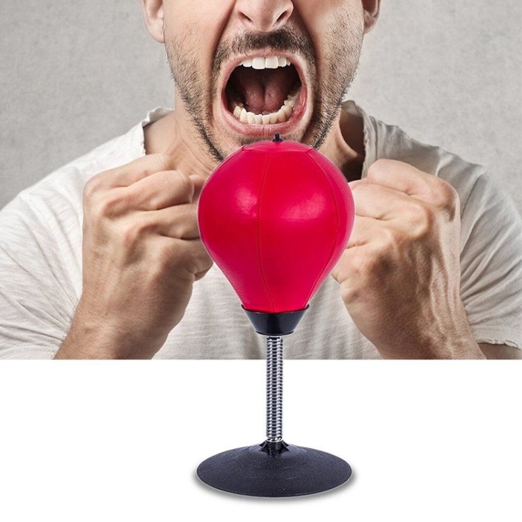Desktop Punching Ball Stress Relief Buster Speed Fitness Vertical Boxing Ball with Suction Holder Desktop Punching Ball Stress Relief Buster Speed Fitness Vertical Boxing Ball with Suction Holder