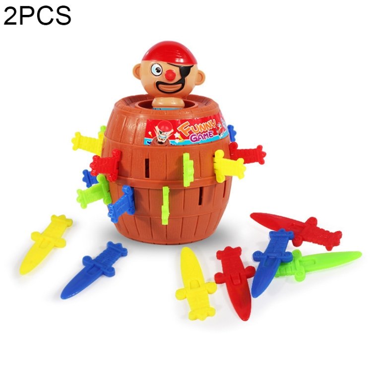 2 PCS Tricky Toys The Pirates Uncle Insert Sword Barrel Table Game 2 PCS Tricky Toys The Pirates Uncle Insert Sword Barrel Table Game