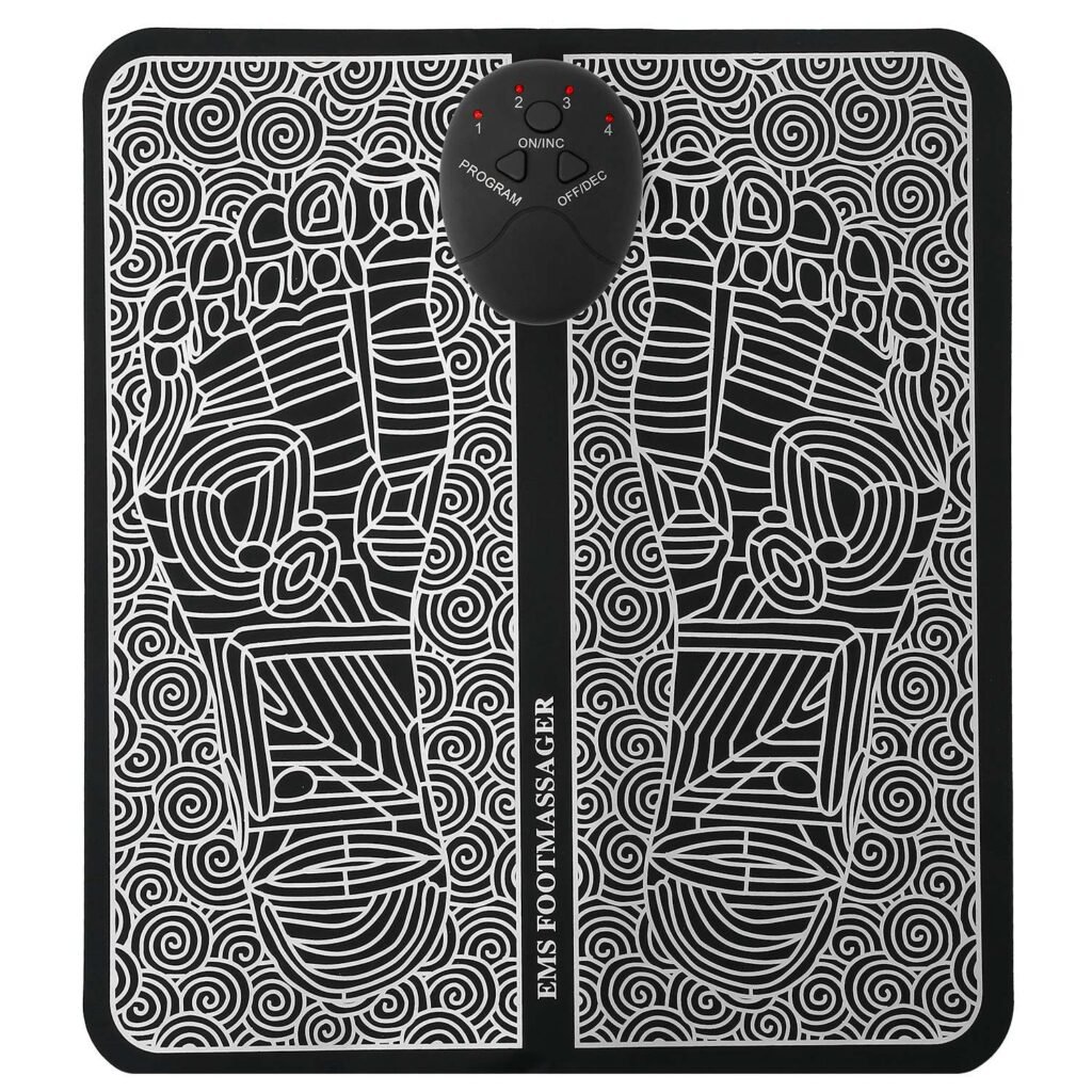 EMS Foot Massage Pad Electric Stimulator Massager Unit Leg Reshaping Muscle Pain Relax Foldable Massage Mat w/ 6 Modes 10 Intensity Levels EMS Foot Massage Pad Electric Stimulator Massager Unit Leg Reshaping Muscle Pain Relax Foldable Massage Mat w/ 6 Modes 10 Intensity Levels