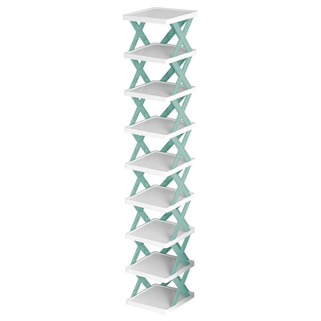 9Tier Narrow Entryway Shoe Rack Plastic Vertical Shoe Organizer Space Saving Free Standing Shoes Storage Shelf Closet Hallway 9Tier Narrow Entryway Shoe Rack Plastic Vertical Shoe Organizer Space Saving Free Standing Shoes Storage Shelf Closet Hallway