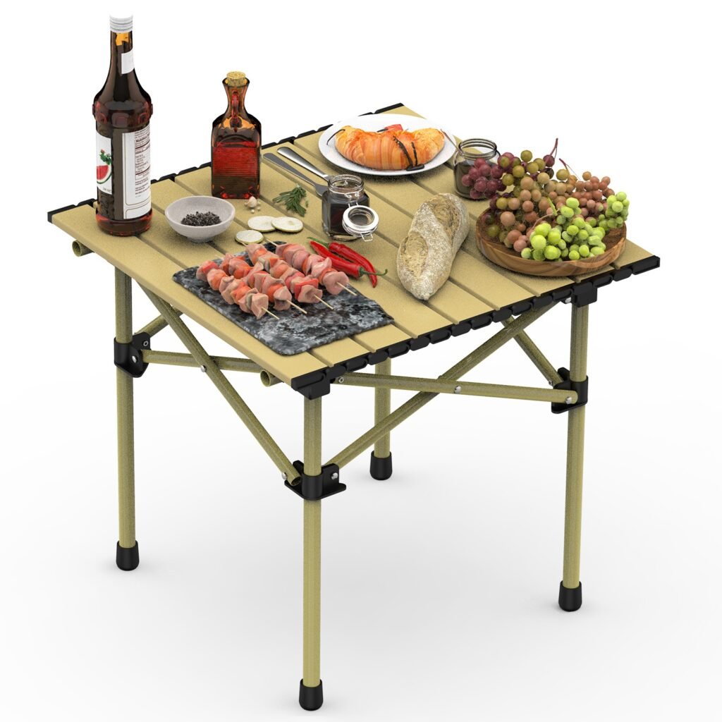 Folding Camping Table Portable Lightweight Carbon Steel Roll-up Picnic BBQ Desk with Carry Bag Heavy Duty for Outdoor Beach Backyard Party Patio Campi Folding Camping Table Portable Lightweight Carbon Steel Roll-up Picnic BBQ Desk with Carry Bag Heavy Duty for Outdoor Beach Backyard Party Patio Campi